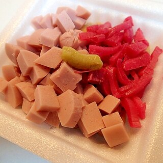 ❤魚肉ソーセージと紅ショウガのツン辛納豆❤